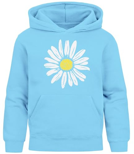 Neverless® Kinder Hoodie Mädchen Blumen Aufdruck Kapuzenpullover Sweatshirt Kapuze