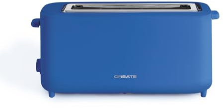 CREATE/TOAST STUDIO XL/Tostador de pan azul cobalto / 6 Niveles de potencia, bandeja recogemigas, termostato, descongelación, sistema de seguridad, 950W