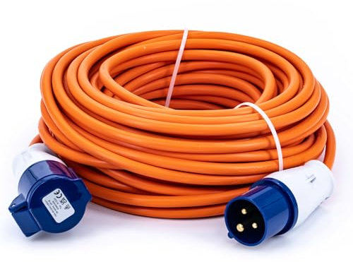 Status 25M Heavy Duty Extension Lead, 2.5mm Core, 16A/230V, IP44 Weatherproof – Ideal for Camping, Caravans, Motorhomes & Construction Sites (25M16A2.51PK4)