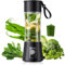Mixeur portable sans fil pour smoothies et milkshakes – Mélangeur de taille personnelle léger et rechargeable, tasse à jus sans BAP de 380 ml avec 6 lames, fraîchement pressé pour Sprots/pique-nique