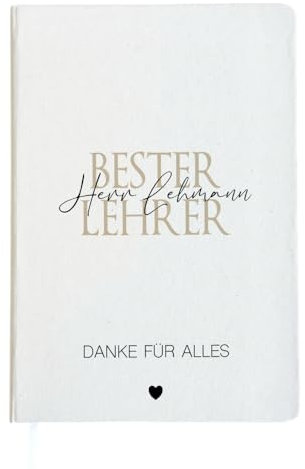 Manufaktur Liebevoll Lehrer Geschenk Notizbuch mit Namen bester Lehrer Abschiedsgeschenk Lehrer Geschenk Abschied Schule DIN A5 Notizheft Dankeschön Geburtstag Weihnachten (Lehrer)