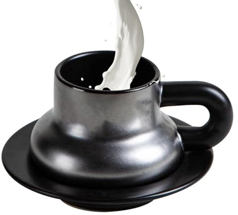 Sirseon Tazza In Ceramica,Tazza da Caffè Resistente con Manico | Contenitore In Porcellana Con Manico Design Elegante Per Casa Ufficio Campeggio Picnic Bar E Ristoranti