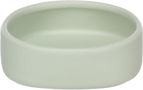 Flamingo Gamelle pour la Nourriture et l'eau Zara Vert 200ml – en Céramique Émaillée – pour Cochon d’Inde et Petits Rongeurs – Design Élégant et Minimaliste – Facile à Nettoyer et Stable