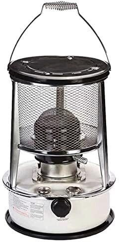 Stufa portatile a cherosene, fiamma regolabile per un efficiente riscaldamento invernale, perfetto per uso interno ed esterno (6L/bianco)