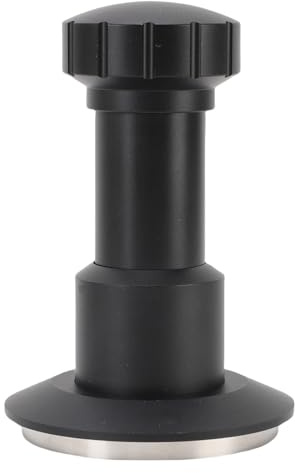 Espresso Coffee Tamper, 53/58MM Plating Base, Spring Loaded Tamper, Replacement Springs Anodized Aluminum Handle and Stand (51mm)