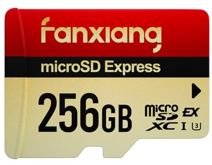 fanxiang Carte Mémoire MicroSDXC Express 256 Go, Jusqu’à 900 Mo/s Lecture, 750 Mo/s Écriture, U3 V30 4K Ultra Rapide, Haute Performance pour Switch, Consoles de Jeu et Appareils Portables - KM800