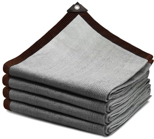 Voile d'ombrage rectangulaire avec œillets, 2 x 4 m, filet d'ombrage pour serre, perméable à l'air, brise-vue, protection solaire, pour enclos de plein air, rongeurs