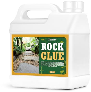 Teexpert Rock Glue: 30oz Binder for Rocks, Pebbles & Pea Gravel – Strong Hold for Landscape Beds & Low-Traffic Areas Between Pavers