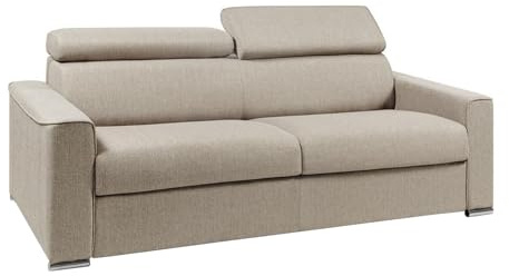 Vente-unique - Schlafsofa 4 Vizir - Polyester - beige