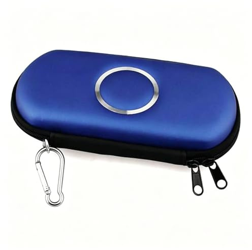 Longben PSP Tragetasche für Sony PSP 1000/2000/3000, tragbare Reisetasche mit Haken, blau
