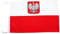 AZ FLAG Bandiera Polonia con Aquila 45x30cm - BANDIERINA Polacca con Stemma 30 x 45 cm cordicelle