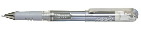 Pentel 3 Stück Gel Tintenroller K230 M, silber