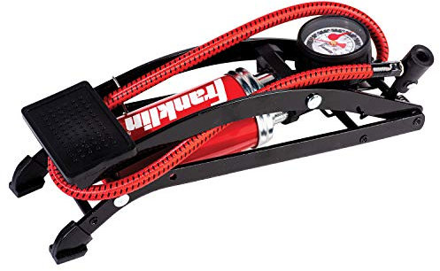 Franklin Sports Pompe à Air avec Pédale de Haute Pression pour Ballons de Sport, Vélos, Structures Gonflables et Autres - Compacte et Résistante