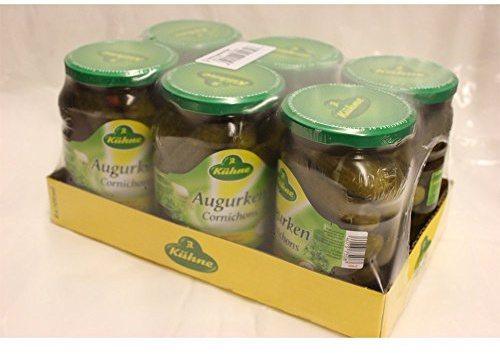 Kühne Augurken Cornichons 6 x 670g Glas (Essiggurken)
