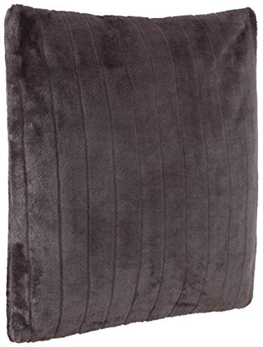 Brandsseller Nerzkissen Fellimitat Dekokissen Couchkissen Sofakissen - besonders weich und kuschelig - Größe: 50x50 cm - Anthrazit