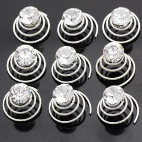 Musuntas 12 STK. Haar Curlies Haarspiralen Haarspinnen Haarnadeln Braut Hochzeit Brautschmuck Braut Haarschmuck