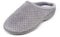 Isotoner Women Ladies Popcorn Terry Mule Slippers Open Back, Grey (Pale Grey Pgr), 8 UK