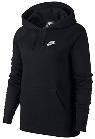 Nike Essential Sweat à Capuche Femme, Black/White, XL