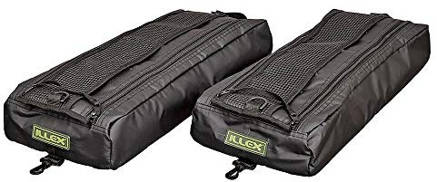 Illex Seitentaschen für Belly Boot Schwarz Grün