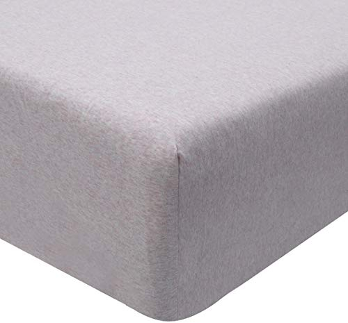 Sleepdown Jersey Melange - Sábana Bajera Ajustable Color Rosa cálido y Acogedor de fácil Cuidado con Hilo Liso teñido de Ropa de Cama - King