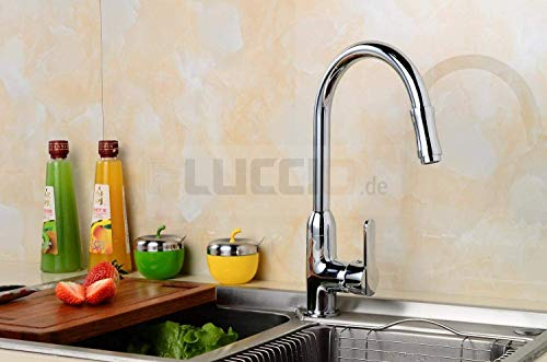 ZXC Designer Hohe Einhandarmatur Profiarmatur - Mischbatterie Spültisch Armatur Küche ausziehbar -Nr.:9844
