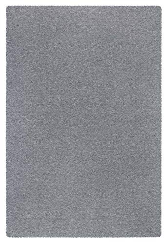 andiamo Teppich Grotone rund mit Vliesrücken, schadstoffgeprüft, meliert, Farbe:Grau, Größe:50 x 80 cm