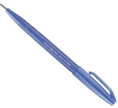 Pentel SES15C-V2X Brush Sign Pen blauviolett, Faserschreiber, pinselähnliche Spitze, 1 Stück