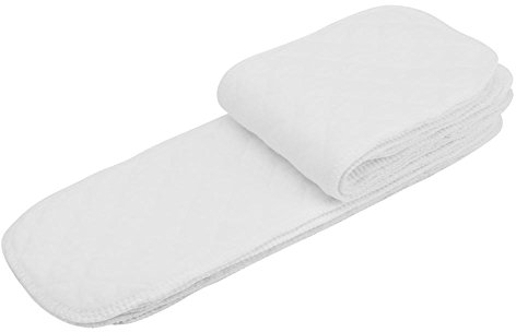 Sonew 10 Stück Waschbare Windeleinlage, Kleinkind Baumwolle Windeleinlage Liner Wiederverwendbare Weiche und Atmungsaktive Baumwolltuchwindel 12,5 * 4,7 Zoll(3 Schichten)