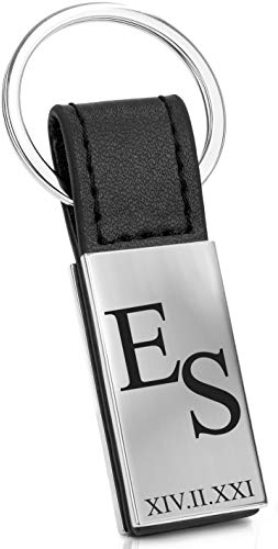 Mister Boncuk® Classy Schlüsselanhänger mit Gravur | Frei Personalisierbar Schlüsselanhänger in Geschenkbox - mit individueller Gravur (Matt)