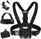 ChuerTech Arnés 3 en 1 para Cámara Deportiva: Pecho, Muñeca y Cabeza - Soporte de Casco y Accesorios para GoPro, Xiaomi YI, SJCAM y Action Cámaras