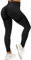 FITTOO Scrunch Butt Leggings Damen Hohe Taille Sportleggings Push Up Boom Booty Yoga Pants Für Sports Gym Workout Fitness Schwarz S