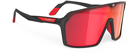 Rudy Project SPINSHIELD Black Matte Multilaser Red Brillen, Einheitsgröße Unisex Erwachsene, schwarz, One size