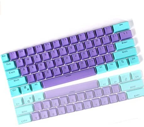 Mosptnspg CJXSP PBT 61 Keycaps 60 Percent, Gaming Keycaps OEM Profile Backlit Keycap Set for 60 Percent Cherry MX Mechanical Keyboard ,Only keycaps (Zilian)