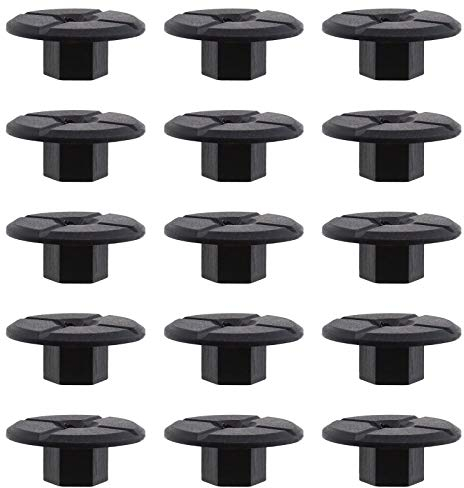 OTOTEC 50 Stück 4 mm Kunststoffmuttern ohne Gewinde, schwarz, für Radlaufverkleidung, Spritzschutz, Unterwanne, Stoßstange, 2019900050, 51711958025