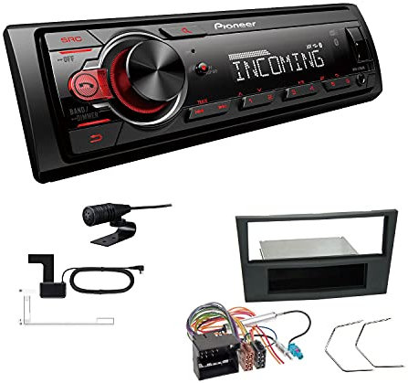 Pioneer MVH-330DAB 1 DIN Autoradio DAB+ Bluetooth USB AUX passend für Opel Astra H 2004-2010 Charcoal