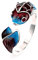 Blauer Lila Koi Fisch Ring Frauen Vintage Schmuck 925 Sterling Silber Umarmungsringe Für Frauen Kristallgrüner Blattring Weibliche Eheringe