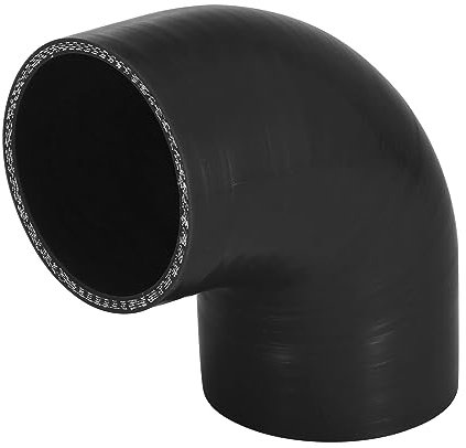 X AUTOHAUX Universale Auto 76mm 3 ID 90 Gradi Accoppiatore Silicone Tubo Nero
