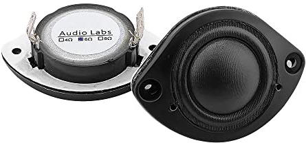 JINGERL 2Pcs Mini Tweeter Speakers Driver 6Ohm 20W Silk Membrane Speaker Neodymium Treble Loudspeaker for DIY Home Car Audio