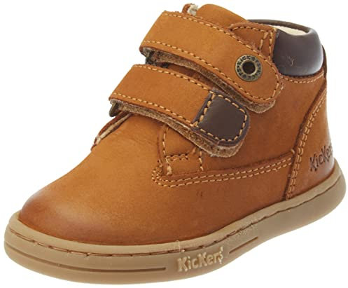 Kickers Tackeasy Chaussure Mixte Enfant, Camel Marron, 21 EU