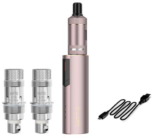 VAPTIO COSMO 2-Kit Eingebauter 2000mAh Akku 25W max 2,0 ml Tank Top Fill Basic Kit Mod Box, keine Flüssigkeit, kein Nikotin (Rosa)
