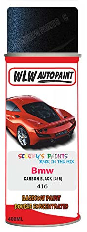 Basecoat Aerosol Spray Paint For Bmw 1 Series Carbon Black 1998-2018 Code 416