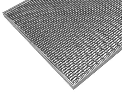 CSN Gitter Fussmatte Gitterwerke | Hineingedrückt gezahnt verzinkter Stahl | Gitterroste gerippt | Schuhabstreifer Abtreter Fußmatte verzinkt Fußabtreter mit Stahl Rahmen (100 x 50 cm)