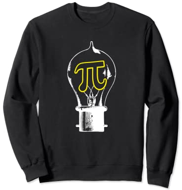 Ampoule Pi Geeky Math Teacher Ingénieur Physique Pi Day Sweatshirt