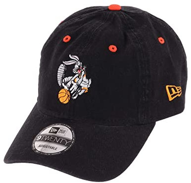 New Era Looney Tunes Bugs Bunny Black Orange 9Twenty Unstructured Strapback Cap - One-Size