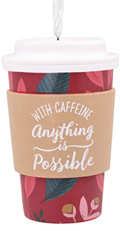 Hallmark Anything Is Possible With Coffee Cup Christmas Ornament 25574061 H 7.6cm by W 5.1cm by L 5.1cm