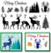 craspire Klarer Weihnachtsstempel, Elch, Mistel, Tannenzapfen, Schneeflocke, Hirsch, Silikonstempel, Siegel, Transparente Gummistempel Für Weihnachtskarten, Dekoration, DIY, Scrapbooking, Dekor