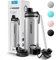 Wessper Botella Agua Acero Inoxidable 500ml Botella Termica Sin BPA con 3 Tapones | Plata Elegante Botella Resistencia al Rayado, fácil de Limpiar | Termo Agua Fria/Caliente para Niños Adultos