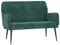vidaXL Sitzbank, Bank Polsterbank mit Rückenlehne Armlehne, Sofa Flurbank für Wohnzimmer, Garderobenbank Metallgestell, Modern, Dunkelgrün Samt