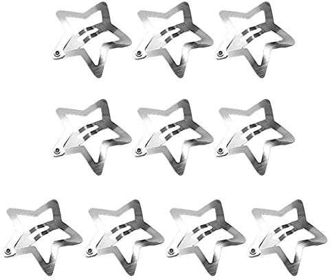 5Pcs Argento Stella BB Hairclips Carino Stella Barrettes Delle Donne Semplice Mini Metallo Accessori Snap Copricapo Gioielli Clip di Capelli