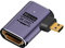 CY Câble 8K Micro HDMI mâle à angle droit vers HDMI 2.1 femelle UHD Adaptateur convertisseur or prend en charge 8K 60Hz HDTV